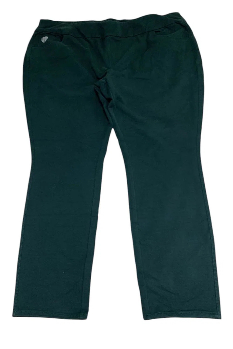 Quacker Factory Women's DreamJeannes Flat Waist Pants Fern - Regular
